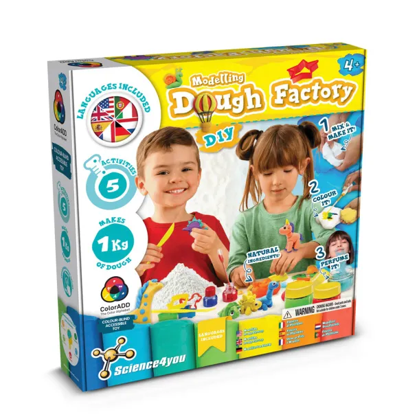 Modeling Dough Factory Kit IV Educational game supplied with a kraft paper gift bag (115 g/m²) Natural