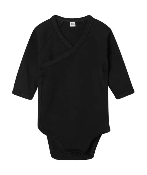  Baby kimono bodi s dugim rukavima - Babybugz Crna