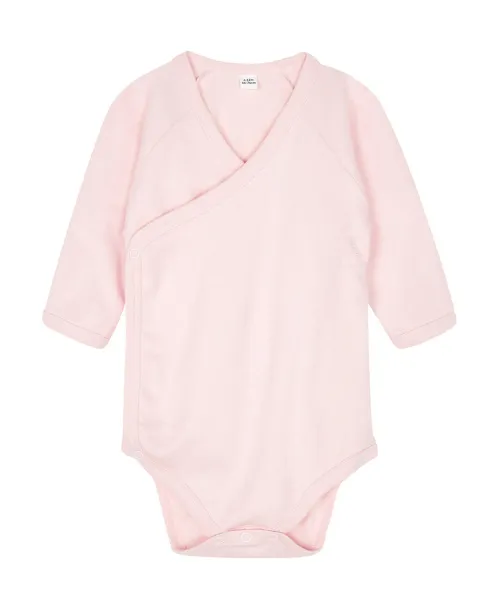  Baby kimono bodi s dugim rukavima - Babybugz Powder Pink