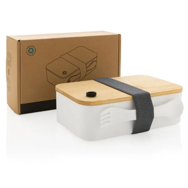  RCS RPP lunchbox with bamboo lid - XD Collection White 