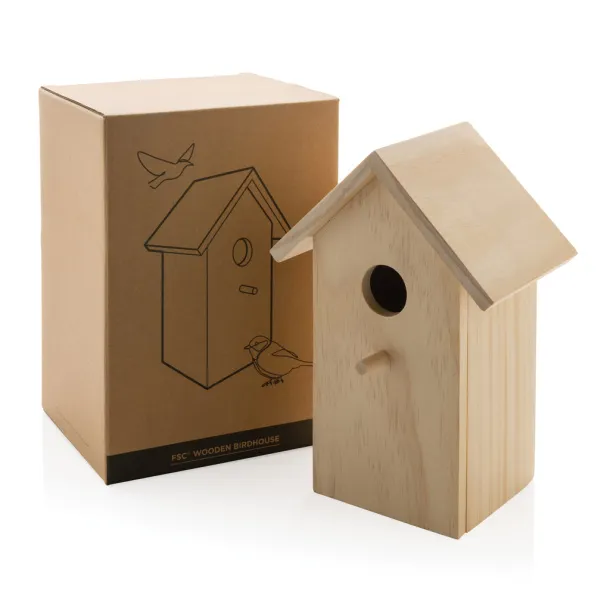  FSC® Wooden birdhouse - XD Collection Brown 