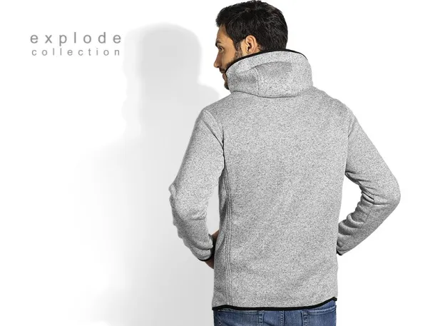 JOKER mélange hooded sweatshirt - EXPLODE Ash gray