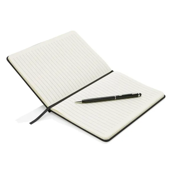  Standard notes s PU tvrdim koricama i stylus olovkom, A5 - XD Collection Crna