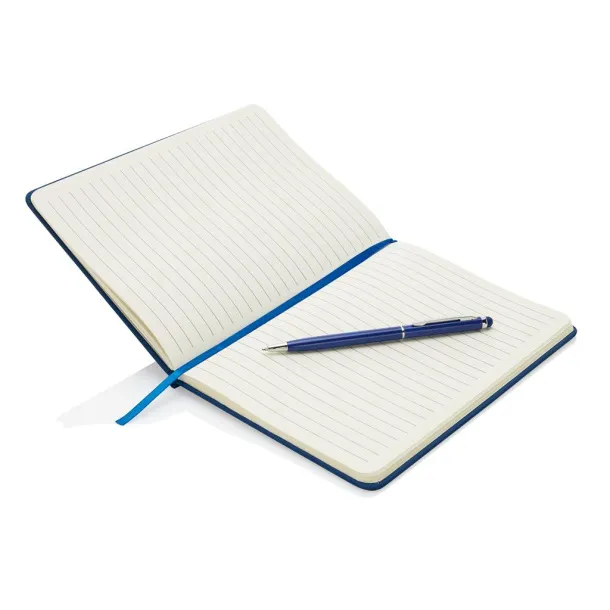  Standard notes s PU tvrdim koricama i stylus olovkom, A5 - XD Collection Mornarsko plava