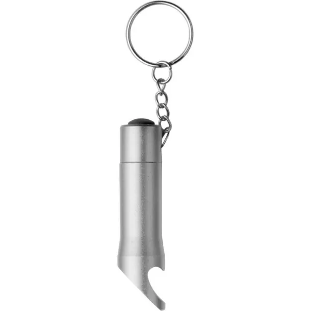  Keyring, bottle opener with LED light Srebrna