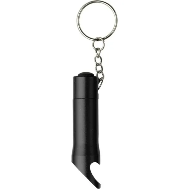  Keyring, bottle opener with LED light black