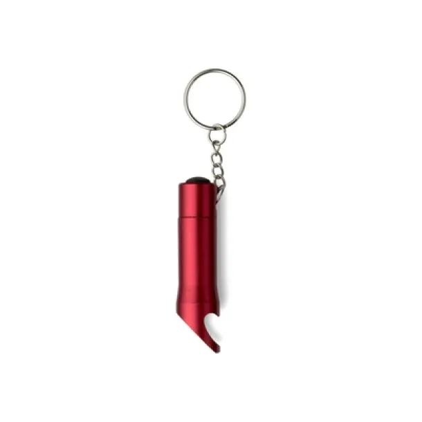  Keyring, bottle opener with LED light Crvena