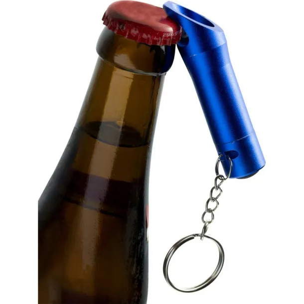  Keyring, bottle opener with LED light light blue