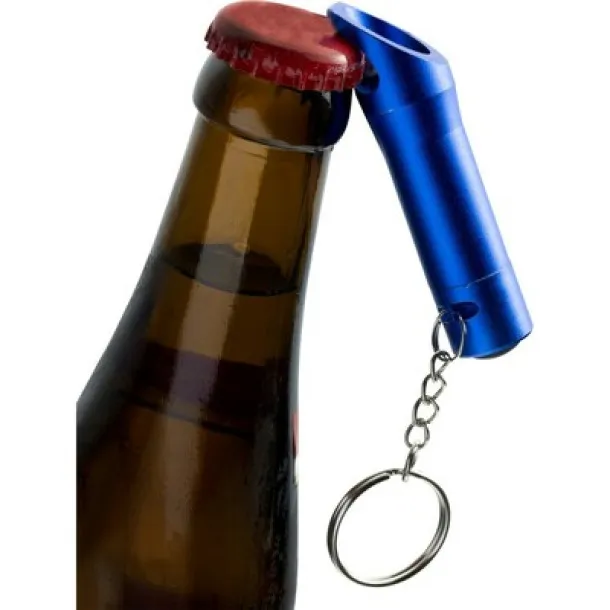  Keyring, bottle opener with LED light light blue