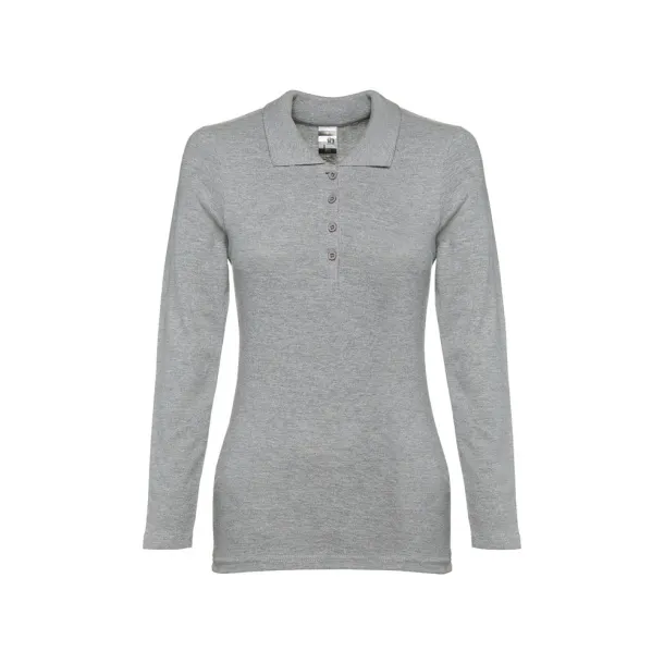 BERN WOMEN ženska polo majica dugih rukava, 210 g/m² Heather light grey