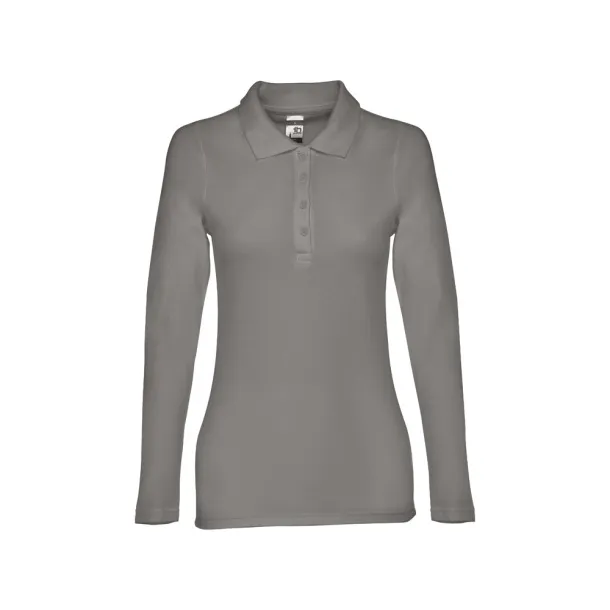 BERN WOMEN ženska polo majica dugih rukava, 210 g/m² Siva