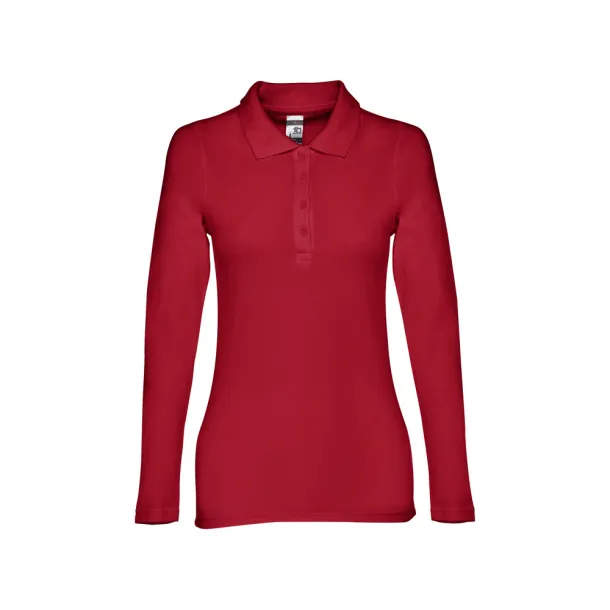 BERN WOMEN ženska polo majica dugih rukava, 210 g/m² Bordo