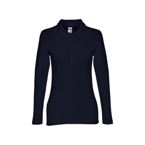 BERN WOMEN ženska polo majica dugih rukava, 210 g/m² Mornarsko plava