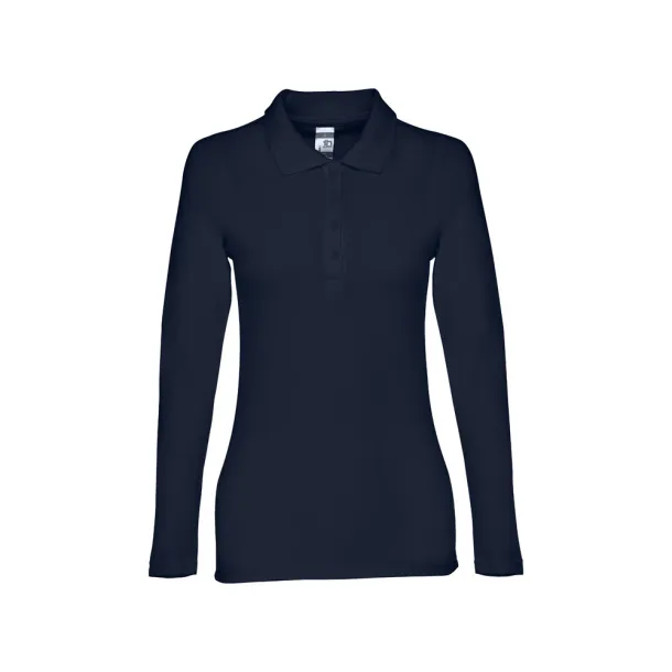 BERN WOMEN ženska polo majica dugih rukava, 210 g/m² Mornarsko plava