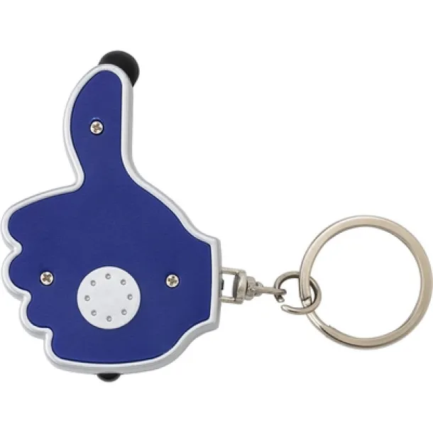  Keyring, touch pen "like it" with LED light navy blue