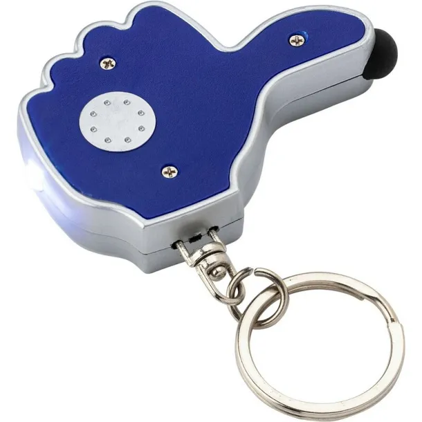  Keyring, touch pen "like it" with LED light navy blue