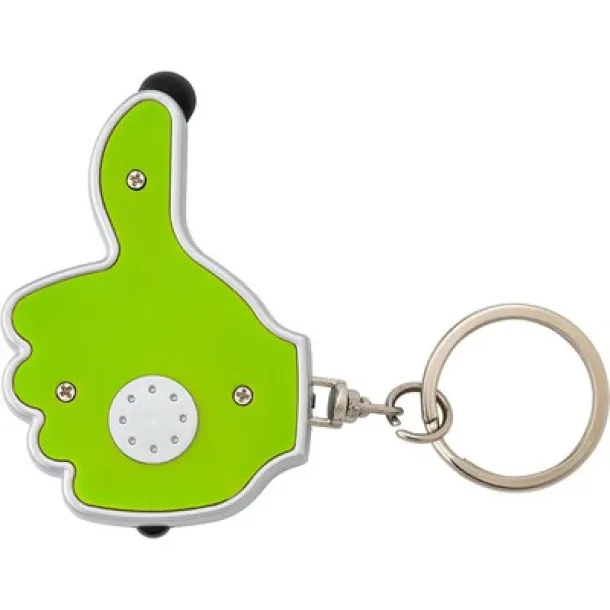  Keyring, touch pen "like it" with LED light light green