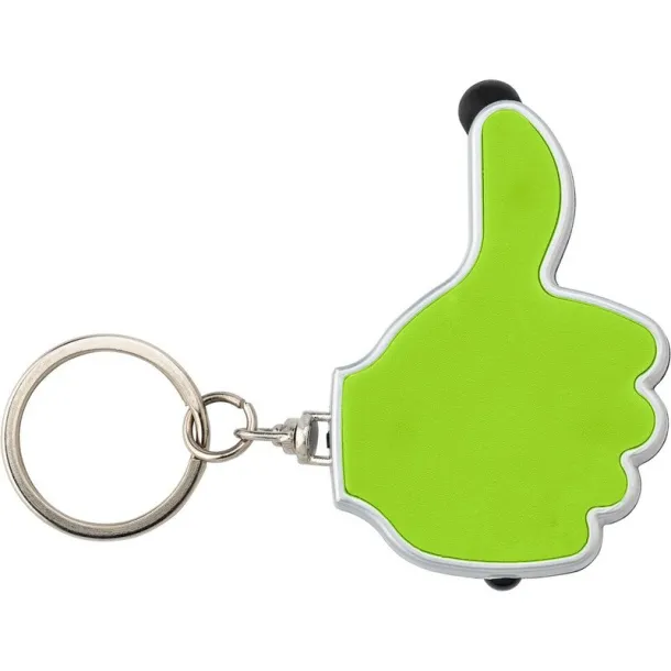  Keyring, touch pen "like it" with LED light light green