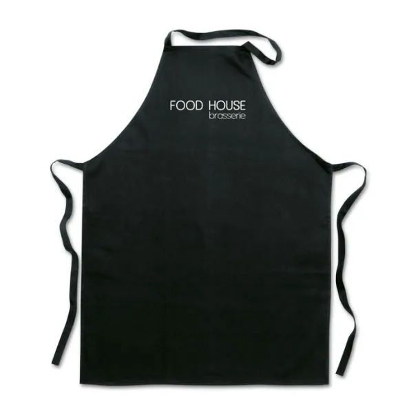 KITAB Kitchen apron in cotton Black