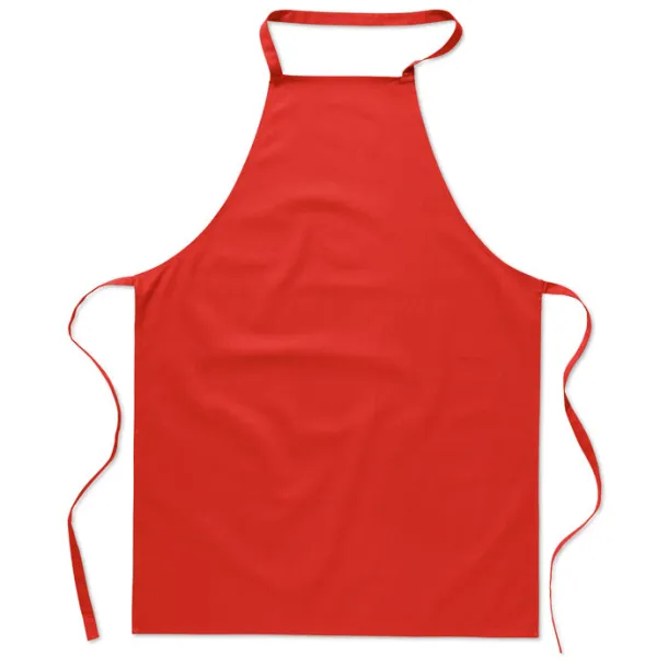 KITAB Kitchen apron in cotton Red