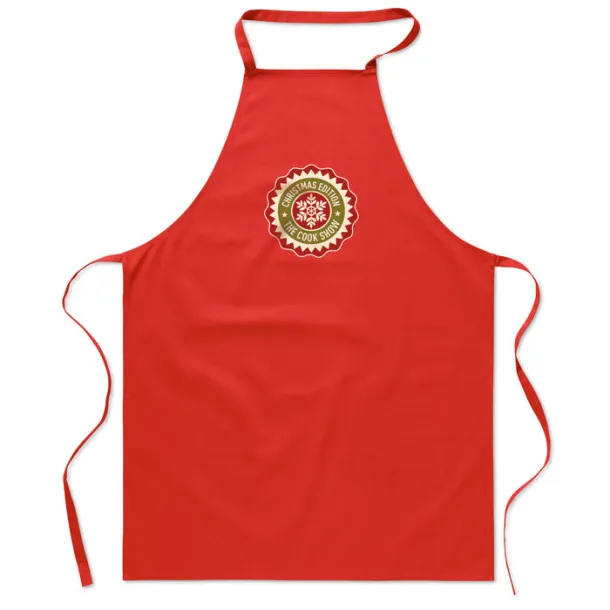 KITAB Kitchen apron in cotton Red