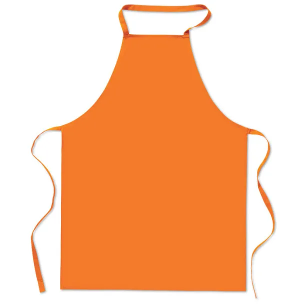 KITAB Kitchen apron in cotton Orange