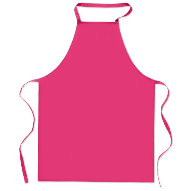 KITAB Kitchen apron in cotton Fuchsia