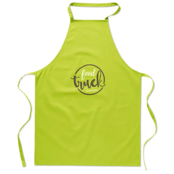 KITAB Kitchen apron in cotton Lime