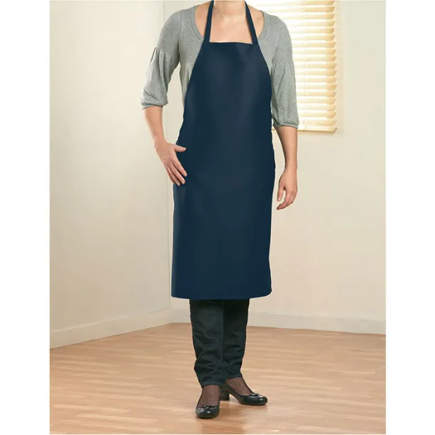 KITAB Kitchen apron in cotton French Navy