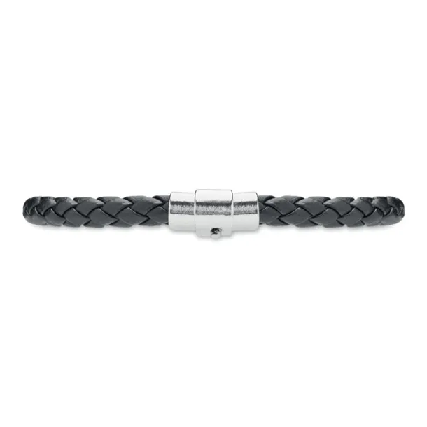 FAULETI Braided faux leather bracelet Black