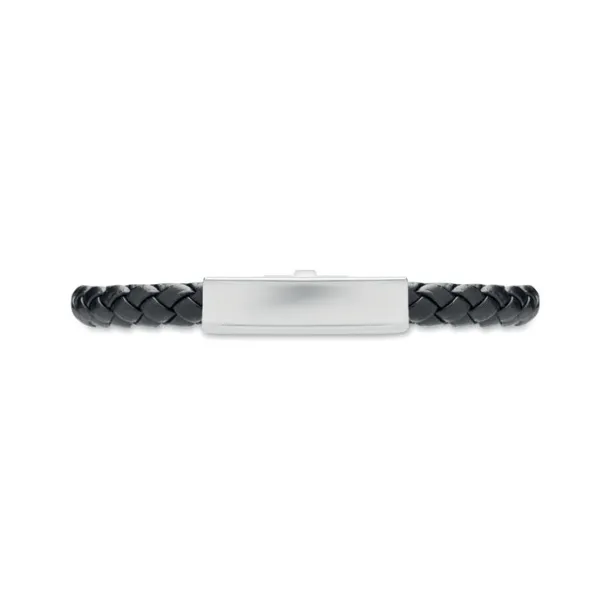 FAULETI Braided faux leather bracelet Black