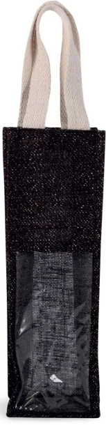  JUTE BOTTLE BAG - Kimood Black Light Grey