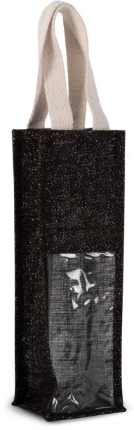  JUTE BOTTLE BAG - Kimood Black Light Grey