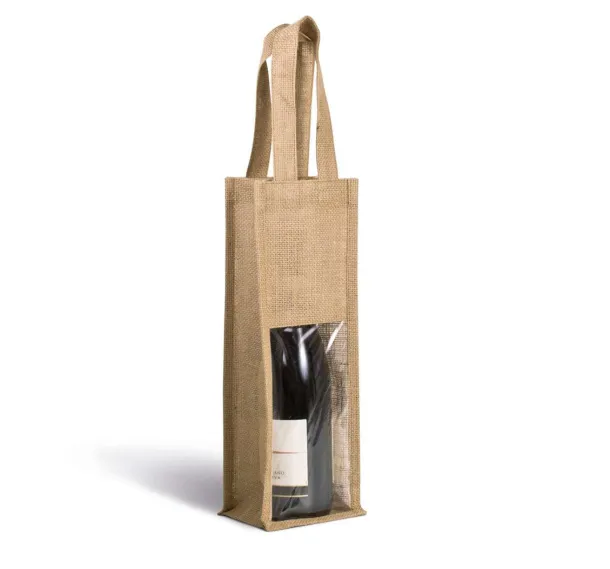  JUTE BOTTLE BAG - Kimood Black Light Grey