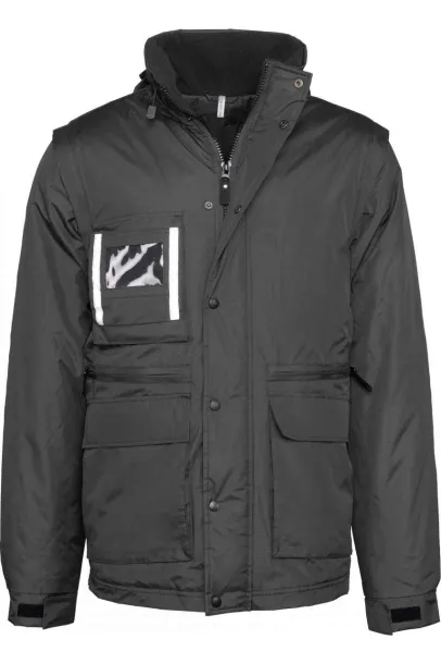  DETACHABLE-SLEEVED WORKWEAR PARKA - Designed To Work Black