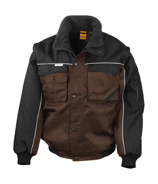  Heavy Duty Jacket - Result Work-Guard Tan Black