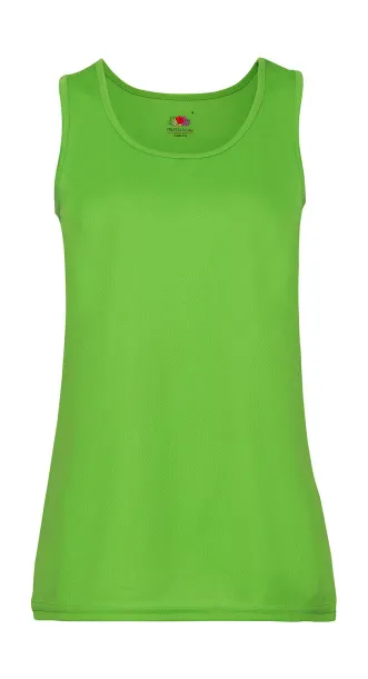  Ženska sportska majica bez rukava - Fruit of the Loom Lime Green