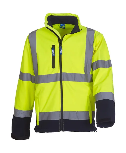  Fluo Softshell Jacket - Yoko Fluo Yellow Navy