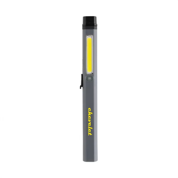  Gear X RCS recycled plastic USB rechargeable pen light - GearX Grey Black