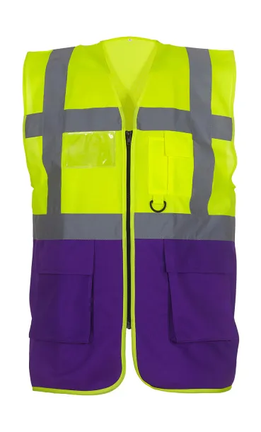  Fluo Executive Waistcoat - Yoko Fluo Yellow Ljubičasta