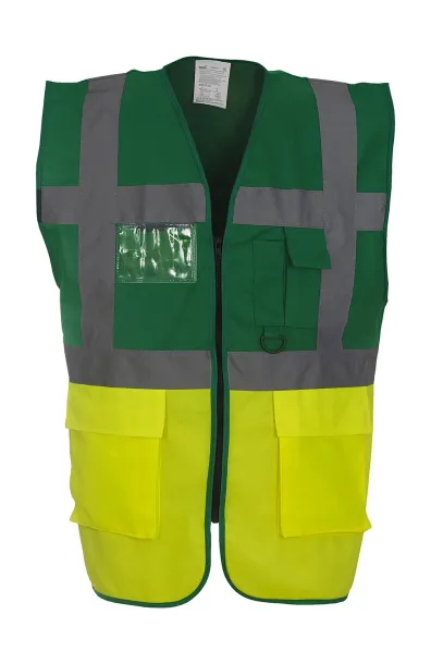  Fluo Executive Waistcoat - Yoko Paramedic Green Fluo Yellow