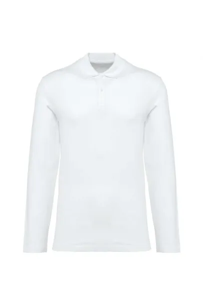  SUPIMA® muška polo majica dugih rukava, 230 g/m2 - Kariban Premium Bijela