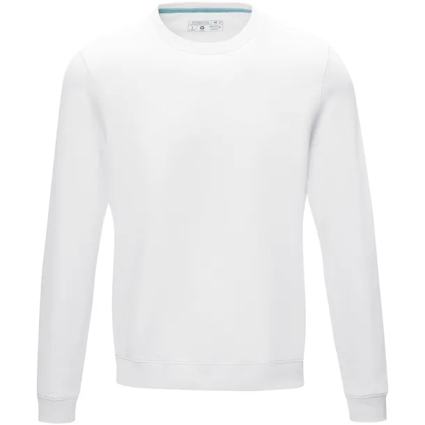 Jasper men’s GOTS organic GRS recycled crewneck sweater - Elevate NXT White