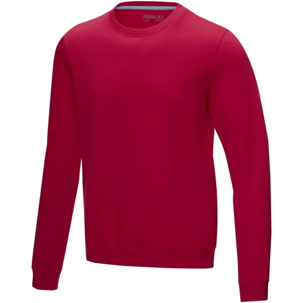 Jasper men’s GOTS organic GRS recycled crewneck sweater - Elevate NXT Red