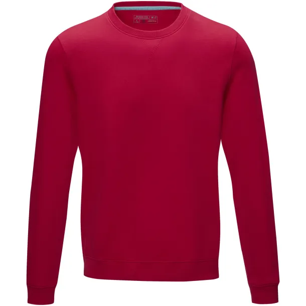 Jasper men’s GOTS organic GRS recycled crewneck sweater - Elevate NXT Red