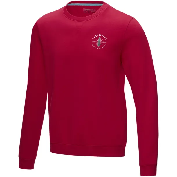 Jasper men’s GOTS organic GRS recycled crewneck sweater - Elevate NXT Red