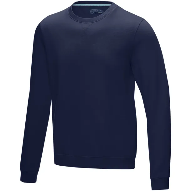 Jasper men’s GOTS organic GRS recycled crewneck sweater - Elevate NXT Navy Blue