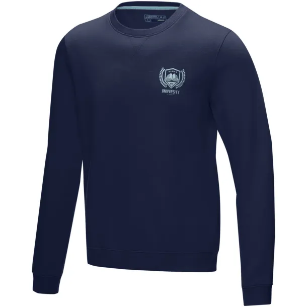 Jasper men’s GOTS organic GRS recycled crewneck sweater - Elevate NXT Navy Blue