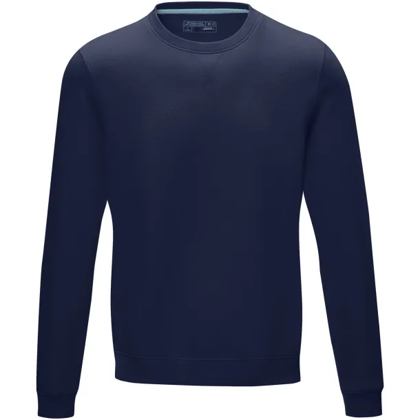 Jasper men’s GOTS organic GRS recycled crewneck sweater - Elevate NXT Navy Blue