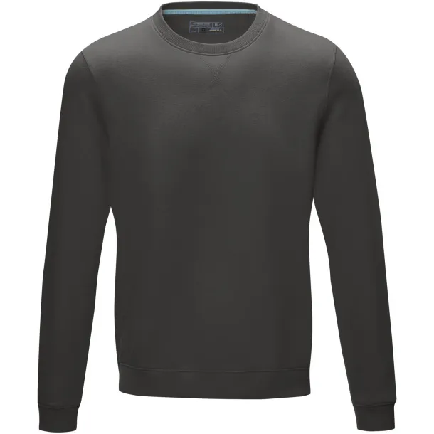 Jasper men’s GOTS organic GRS recycled crewneck sweater - Elevate NXT Storm grey